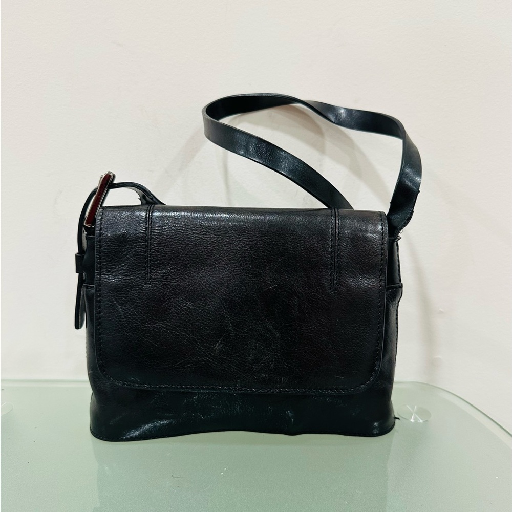 COLETTA  Genuine Leather Crossbody‎ Shoulder Bag  Color Black